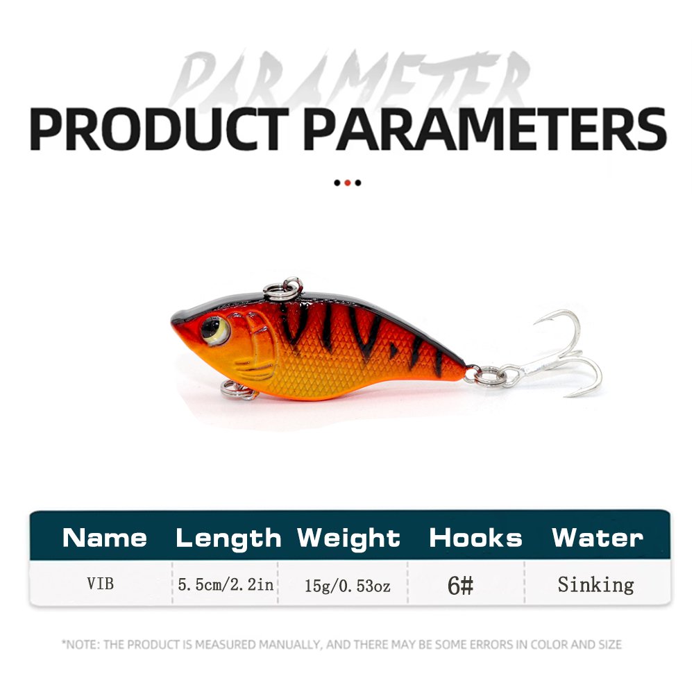 Wholesale Sinking VIB Fishing Lure 55mm 15g Hard Bait – Custom Laser Painting – Lure Factory-SH8077 - Image 2